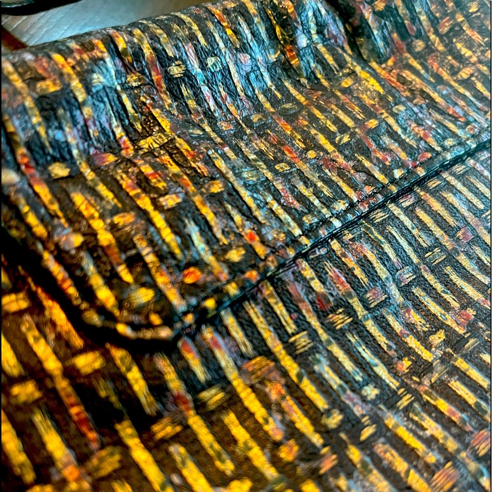 Italian soft metallic clutch bag